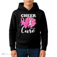 Cheer For The Cure Breast Cancer Awareness Kids Hoodie thumb 4