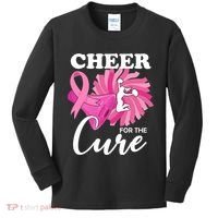 Cheer For The Cure Breast Cancer Awareness Kids Long Sleeve Shirt thumb 0