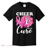 Cheer For The Cure Breast Cancer Awareness Kids T-Shirt thumb 0