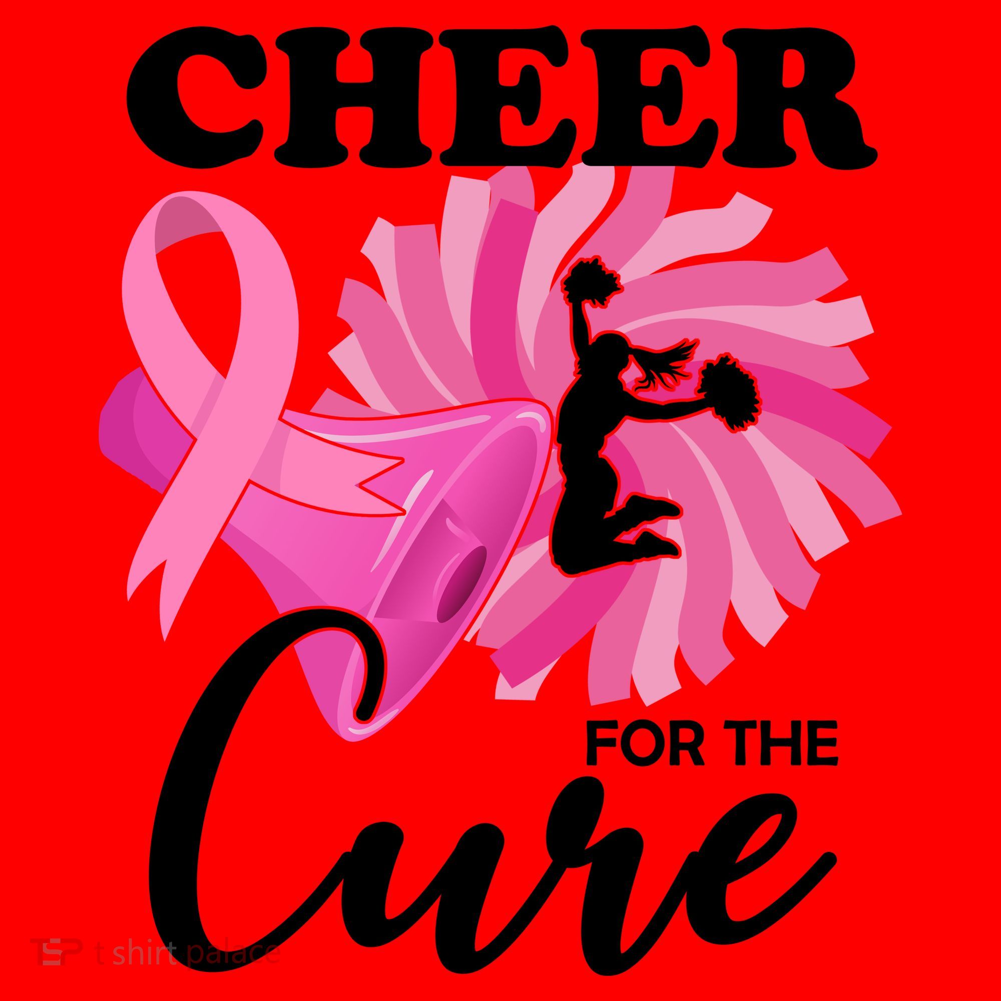 Cheer For The Cure Breast Cancer Awareness Santa Hat