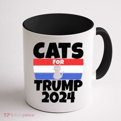 Cats For Trump 2024 Coffee Mug back