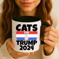 Cats For Trump 2024 Coffee Mug thumb 3