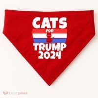Cats For Trump 2024 USA-Made Doggie Bandana thumb 0