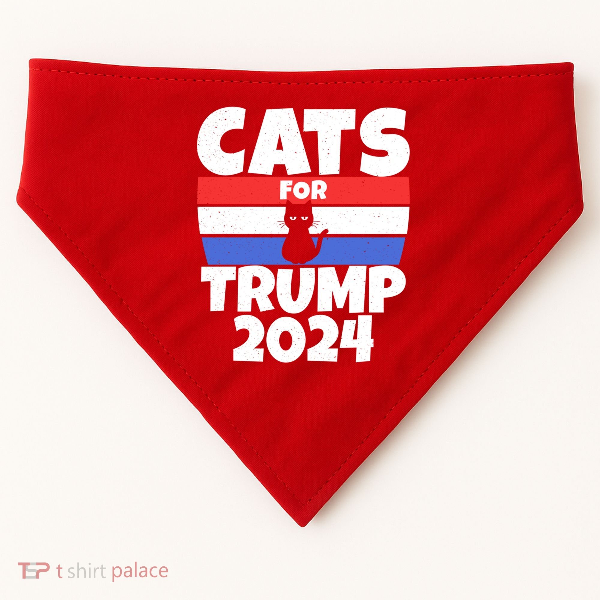 Cats For Trump 2024 USA-Made Doggie Bandana