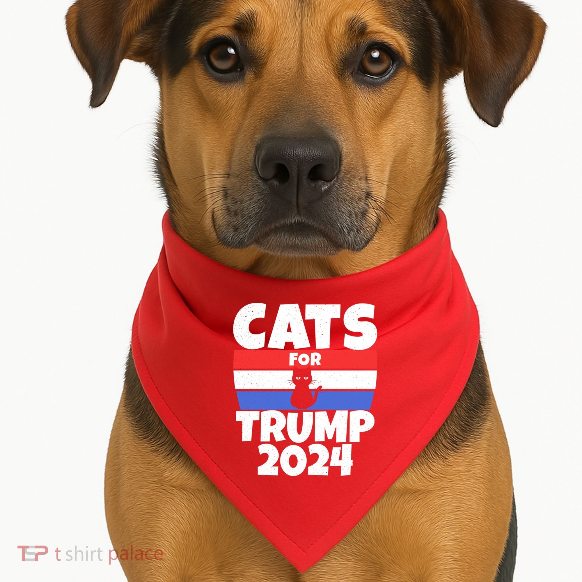 Cats For Trump 2024 USA-Made Doggie Bandana