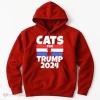 Cats For Trump 2024 Hoodie thumb 0