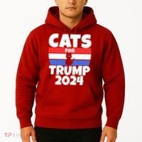 Cats For Trump 2024 Hoodie thumb 2