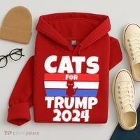 Cats For Trump 2024 Hoodie thumb 4
