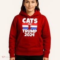 Cats For Trump 2024 Hoodie thumb 5