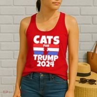 Cats For Trump 2024 Women's Tank Top thumb 2