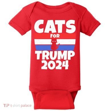 Cats For Trump 2024 Baby Bodysuit