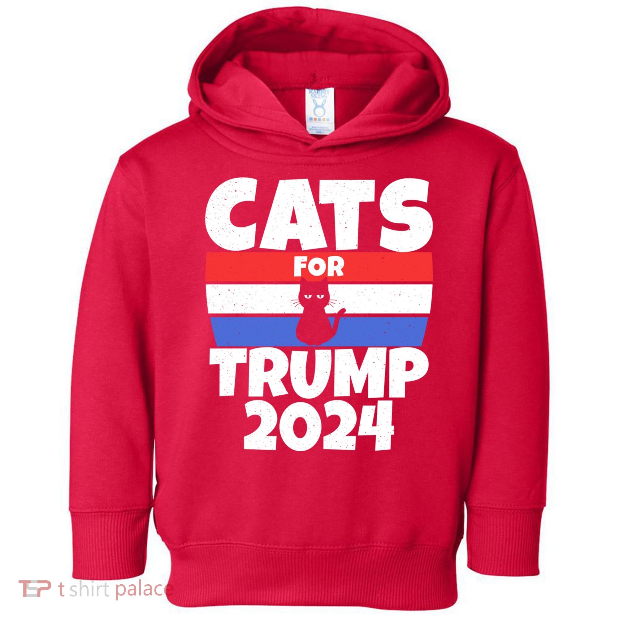 Cats For Trump 2024 Toddler Hoodie
