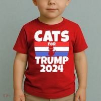 Cats For Trump 2024 Toddler T-Shirt thumb 2