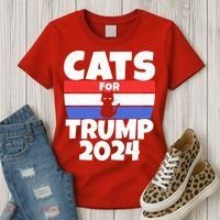 Cats For Trump 2024 Women's T-Shirt thumb 3