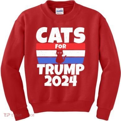 Cats For Trump 2024 Kids Sweatshirt