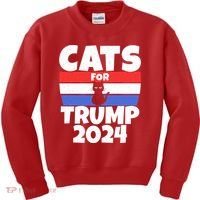 Cats For Trump 2024 Kids Sweatshirt thumb 0