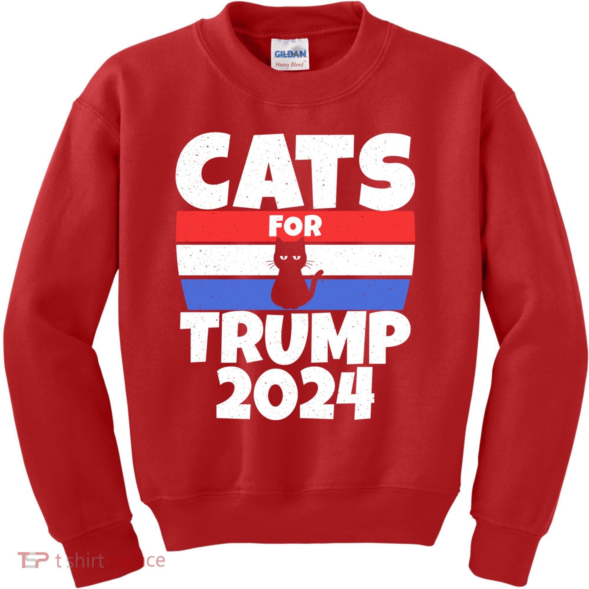 Cats For Trump 2024 Kids Sweatshirt