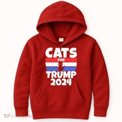 Cats For Trump 2024 Kids Hoodie