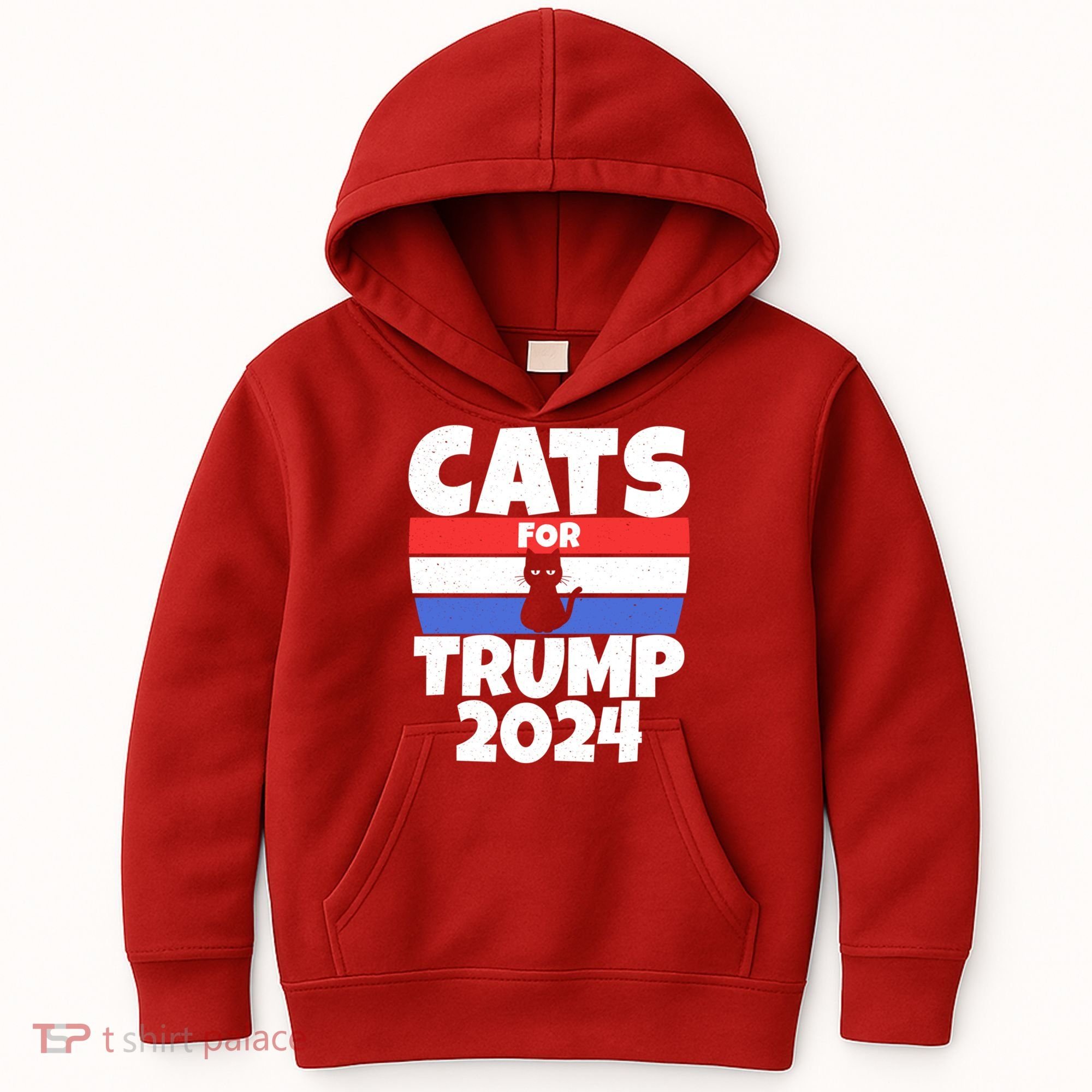 Cats For Trump 2024 Kids Hoodie