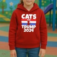 Cats For Trump 2024 Kids Hoodie thumb 3