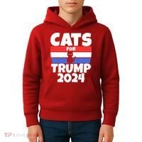 Cats For Trump 2024 Kids Hoodie thumb 4