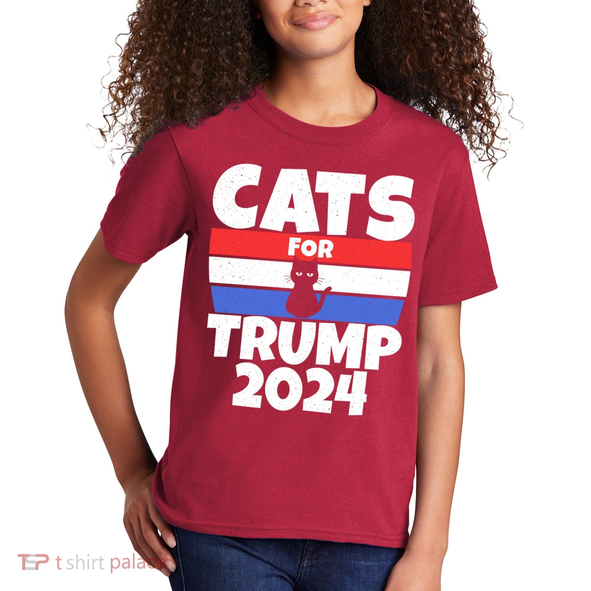 Cats For Trump 2024 Kids T-Shirt