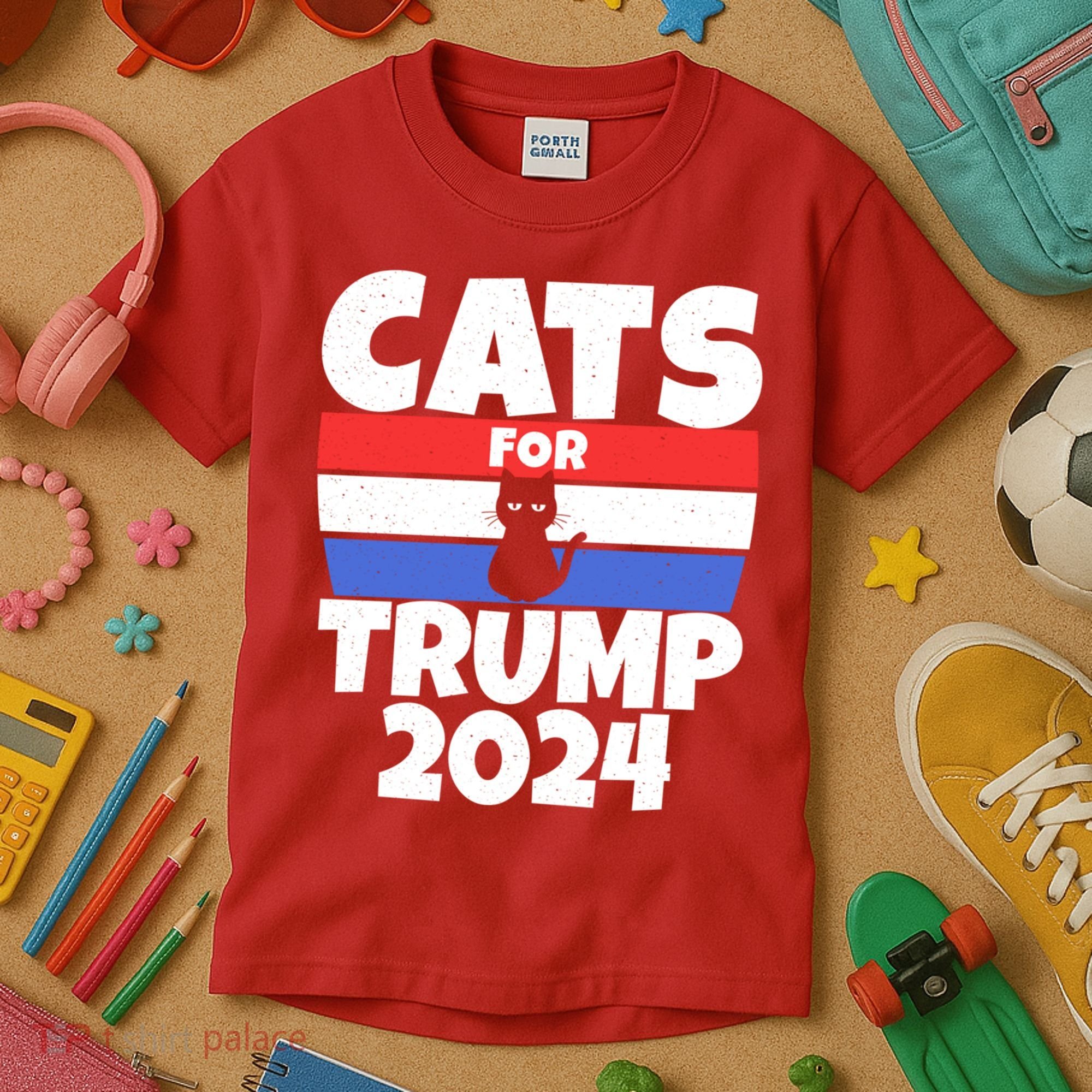 Cats For Trump 2024 Kids T-Shirt