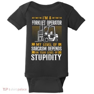 Certified Forklift Truck Operator Vintage I'm A Forklift Baby Bodysuit