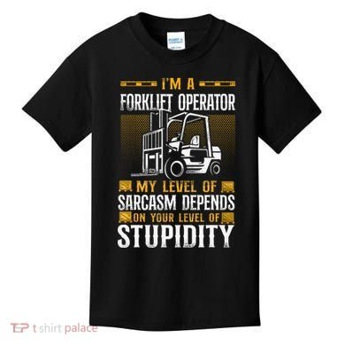Certified Forklift Truck Operator Vintage I'm A Forklift Kids T-Shirt