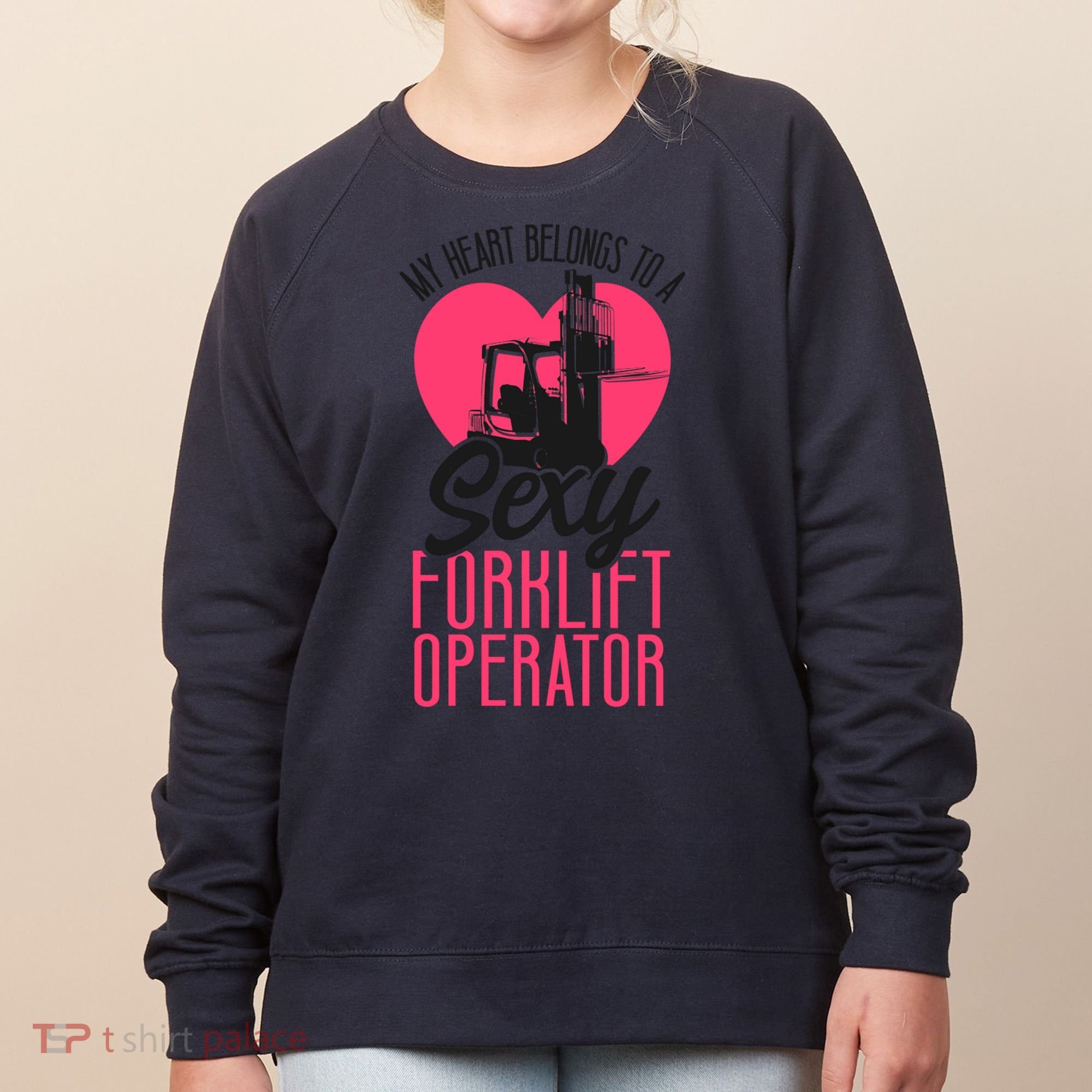 Certified Forklift Truck Operator Girlfriend My Heart Women's Sweatshirt