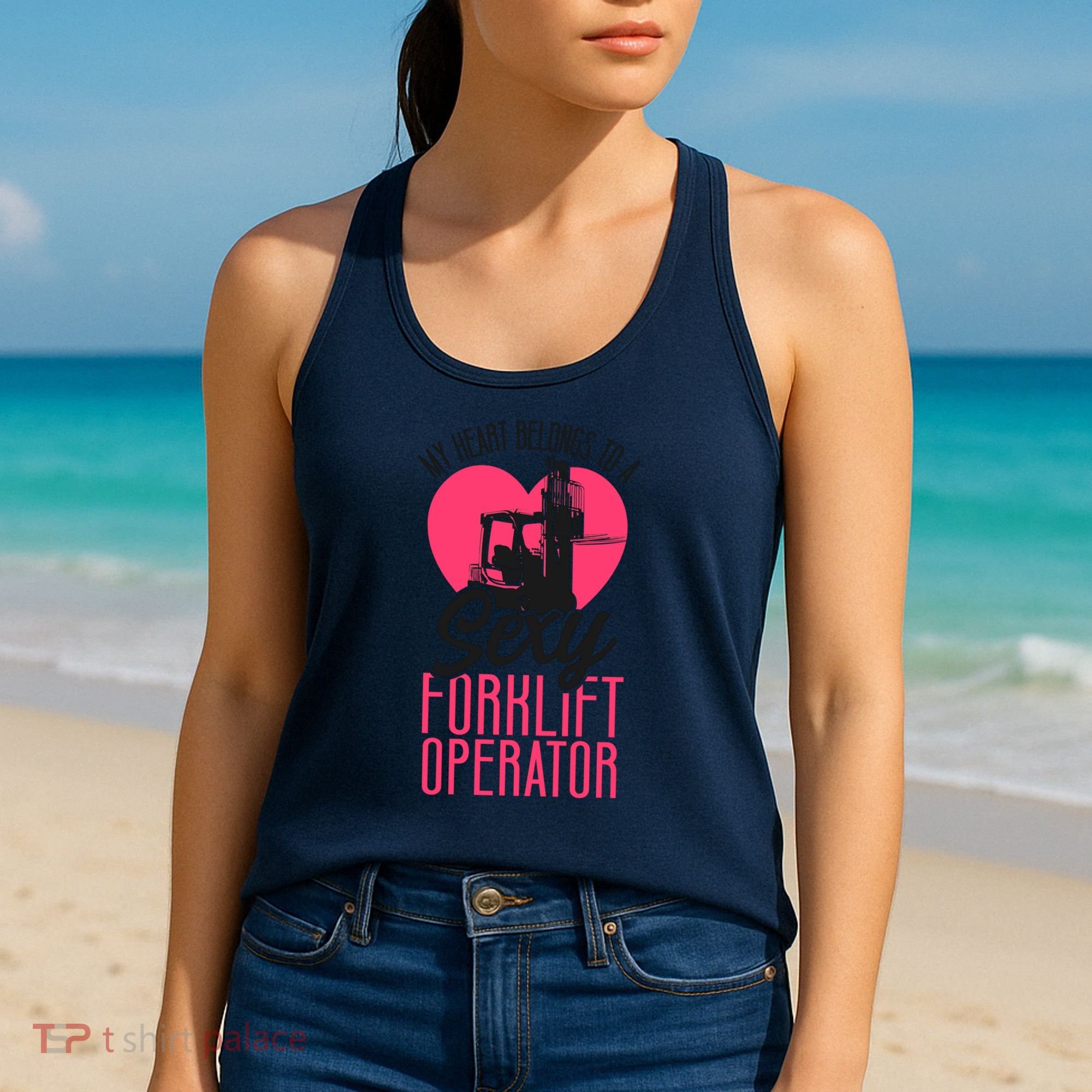 Certified Forklift Truck Operator Girlfriend My Heart Women's Tank Top