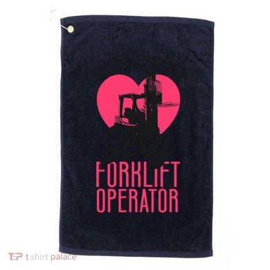 Certified Forklift Truck Operator Girlfriend My Heart Golf Towel
