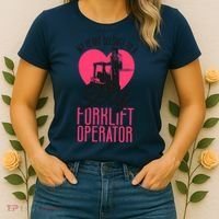 Certified Forklift Truck Operator Girlfriend My Heart Women's T-Shirt thumb 2