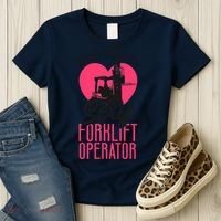 Certified Forklift Truck Operator Girlfriend My Heart Women's T-Shirt thumb 3