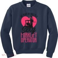 Certified Forklift Truck Operator Girlfriend My Heart Kids Sweatshirt thumb 0