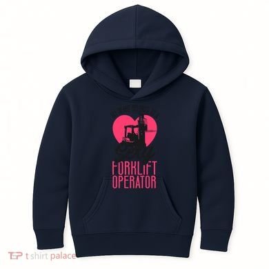 Certified Forklift Truck Operator Girlfriend My Heart Kids Hoodie