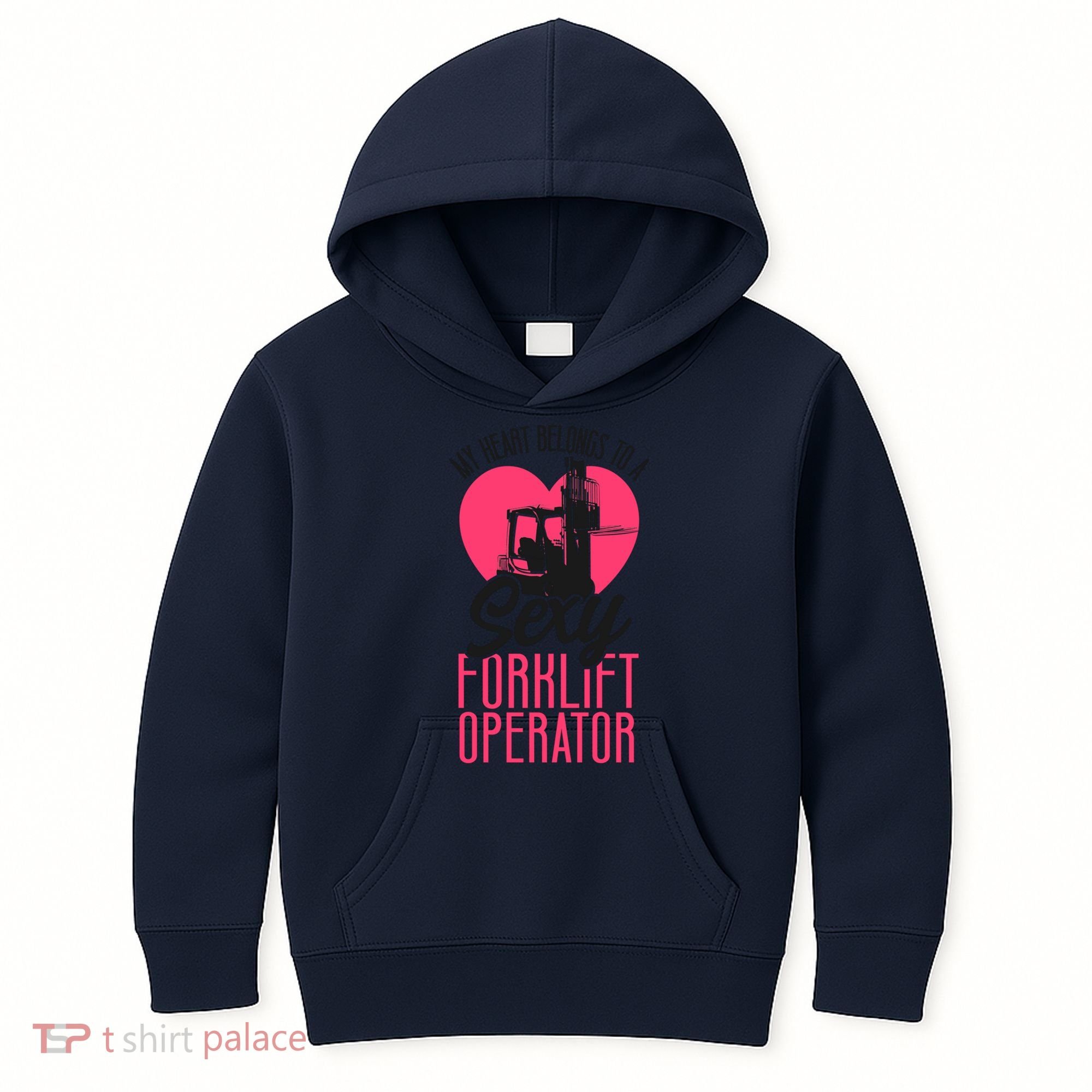 Certified Forklift Truck Operator Girlfriend My Heart Kids Hoodie