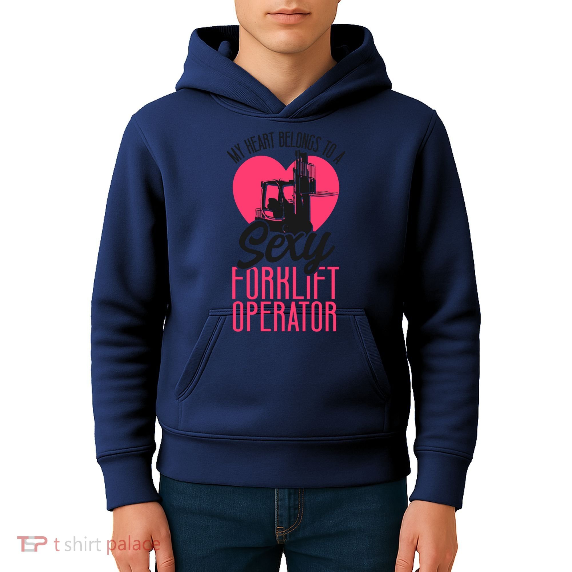 Certified Forklift Truck Operator Girlfriend My Heart Kids Hoodie
