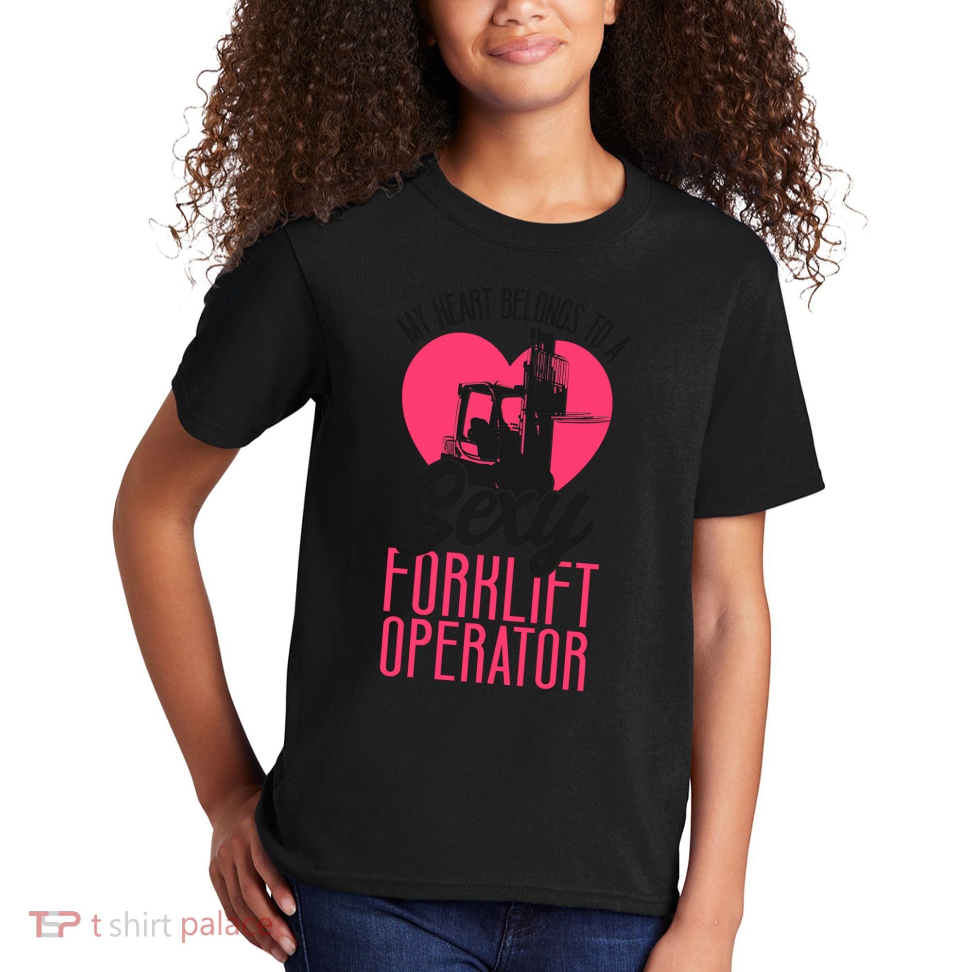 Certified Forklift Truck Operator Girlfriend My Heart Kids T-Shirt
