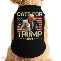 Cats For Trump 2024 Funny Vote Donald Trump Doggie Tank thumb 0