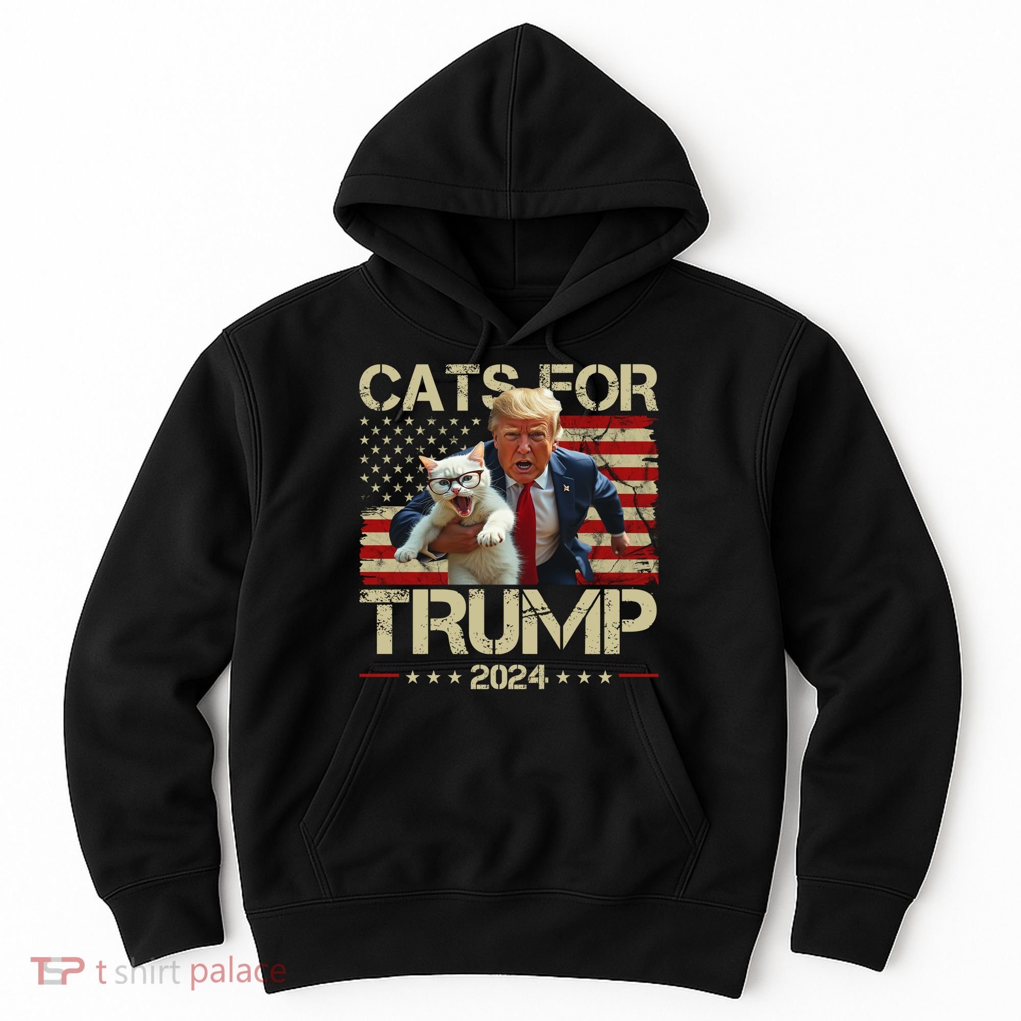 Cats For Trump 2024 Funny Vote Donald Trump Hoodie