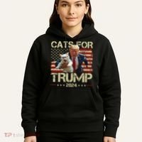 Cats For Trump 2024 Funny Vote Donald Trump Hoodie thumb 5