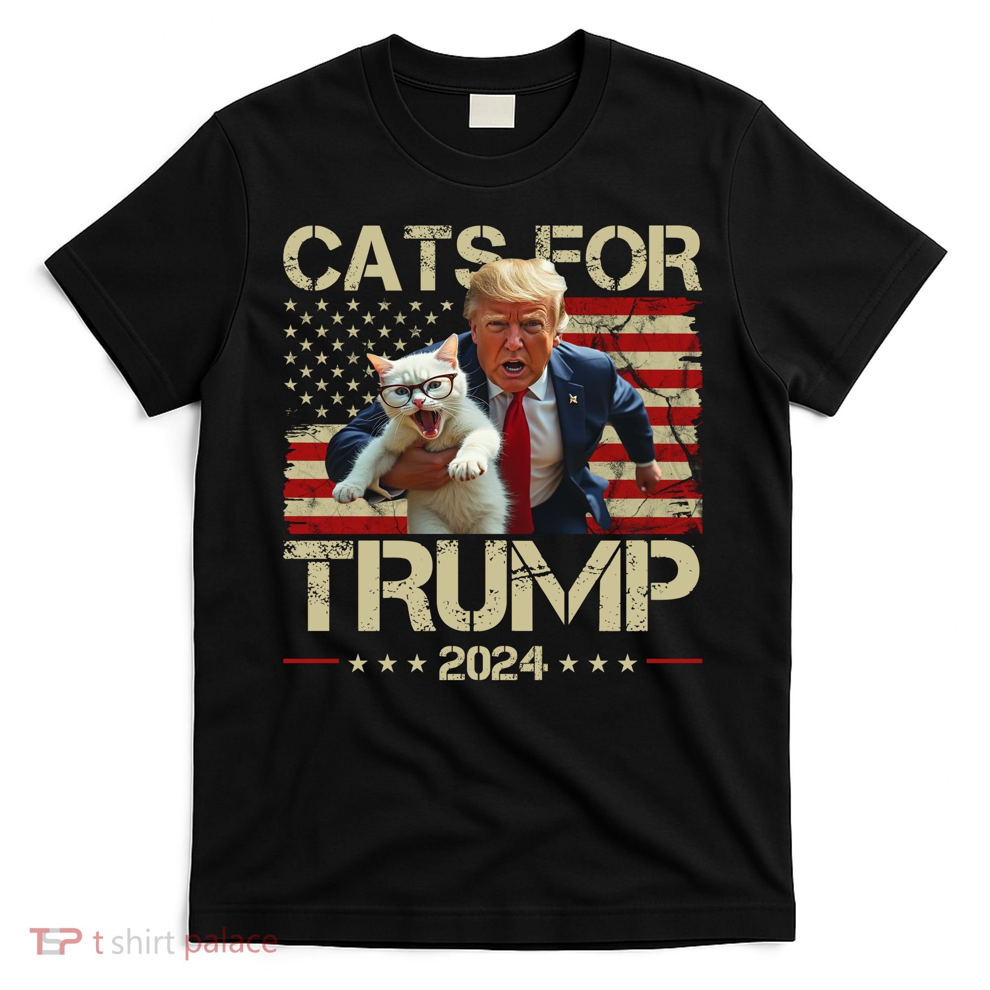 Cats For Trump 2024 Funny Vote Donald Trump T-Shirt