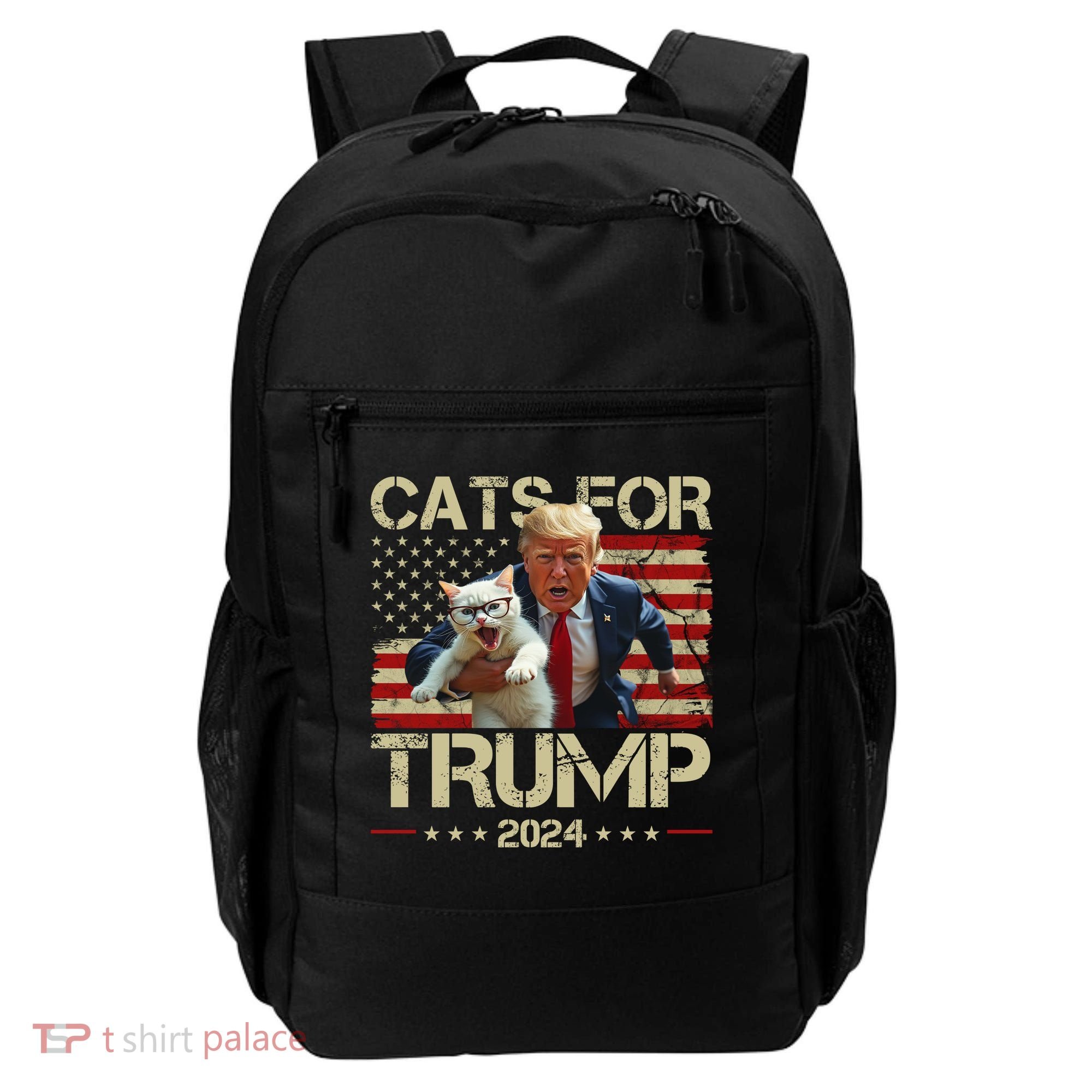 Cats For Trump 2024 Funny Vote Donald Trump Backpack