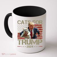 Cats For Trump 2024 Funny Vote Donald Trump Coffee Mug thumb 0