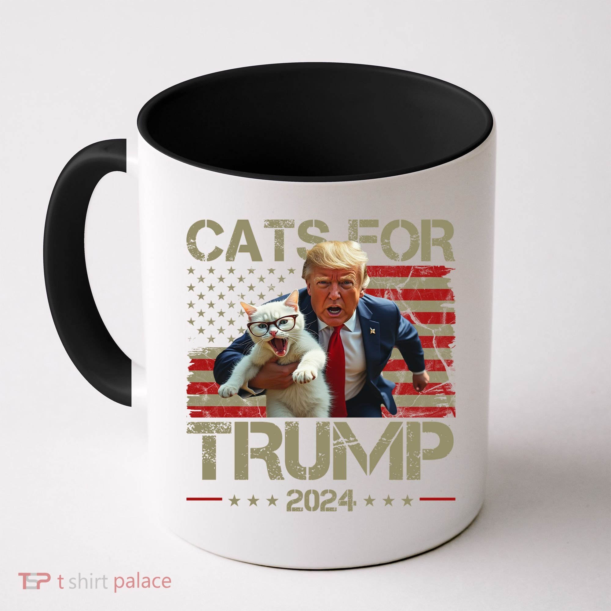 Cats For Trump 2024 Funny Vote Donald Trump Coffee Mug