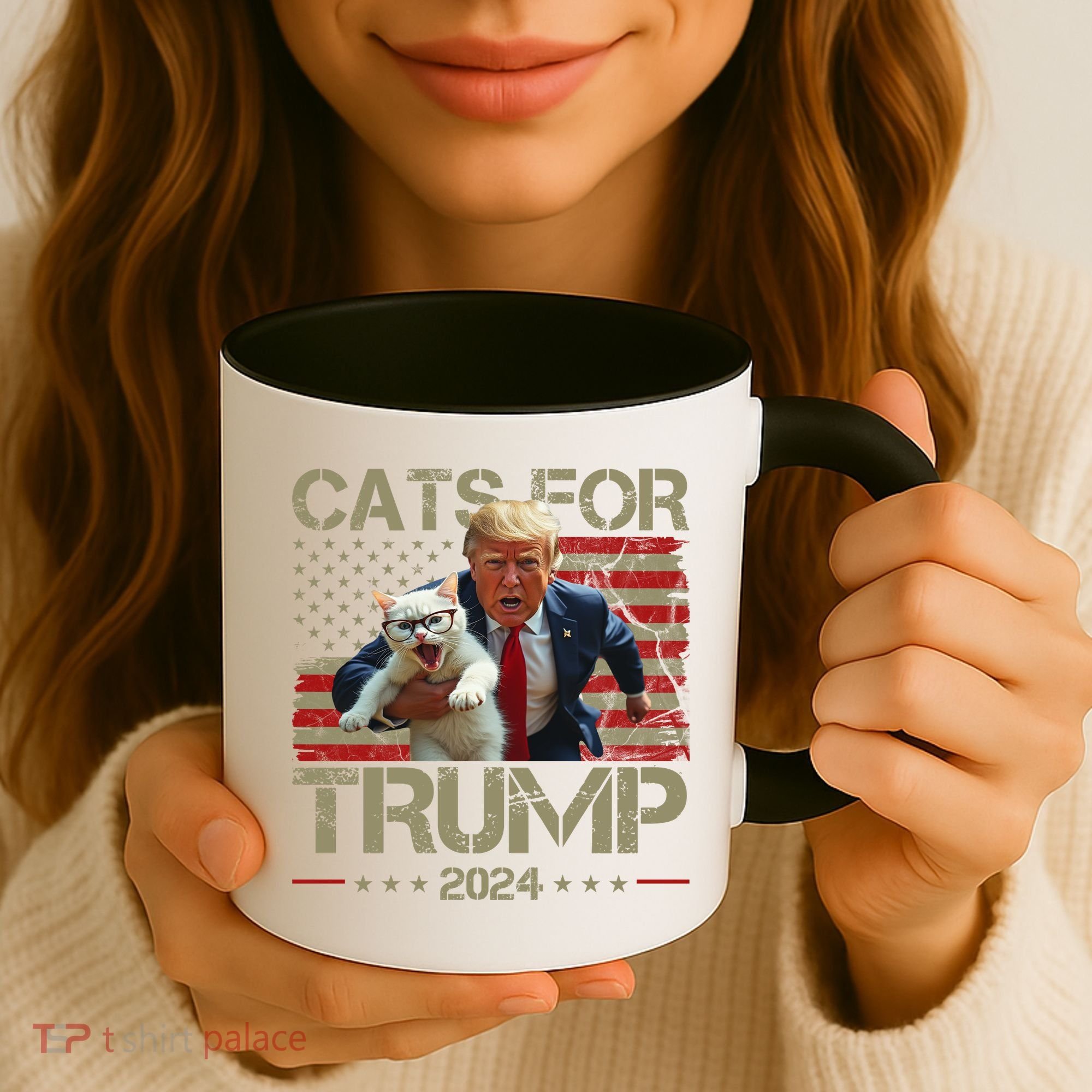 Cats For Trump 2024 Funny Vote Donald Trump Coffee Mug