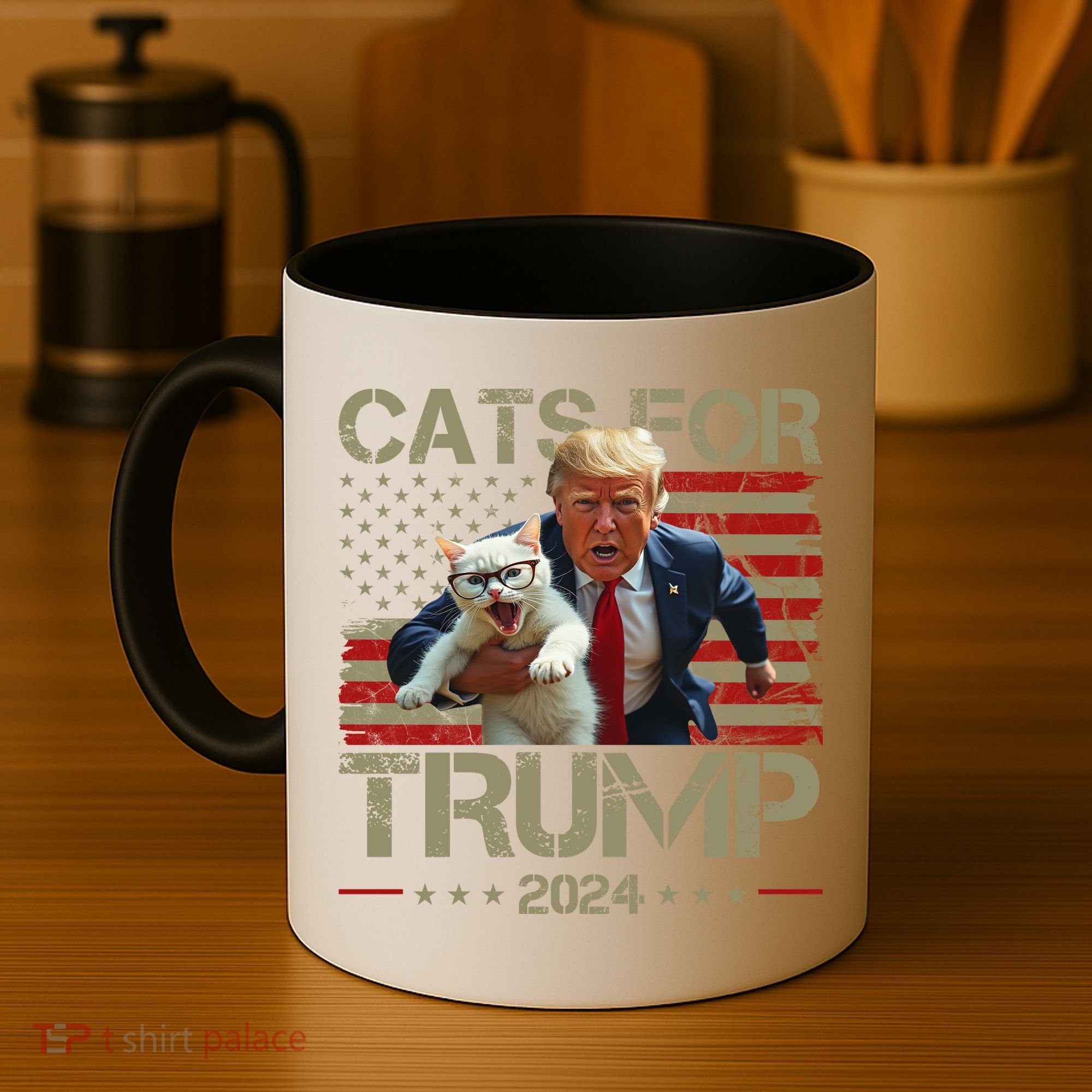 Cats For Trump 2024 Funny Vote Donald Trump Coffee Mug