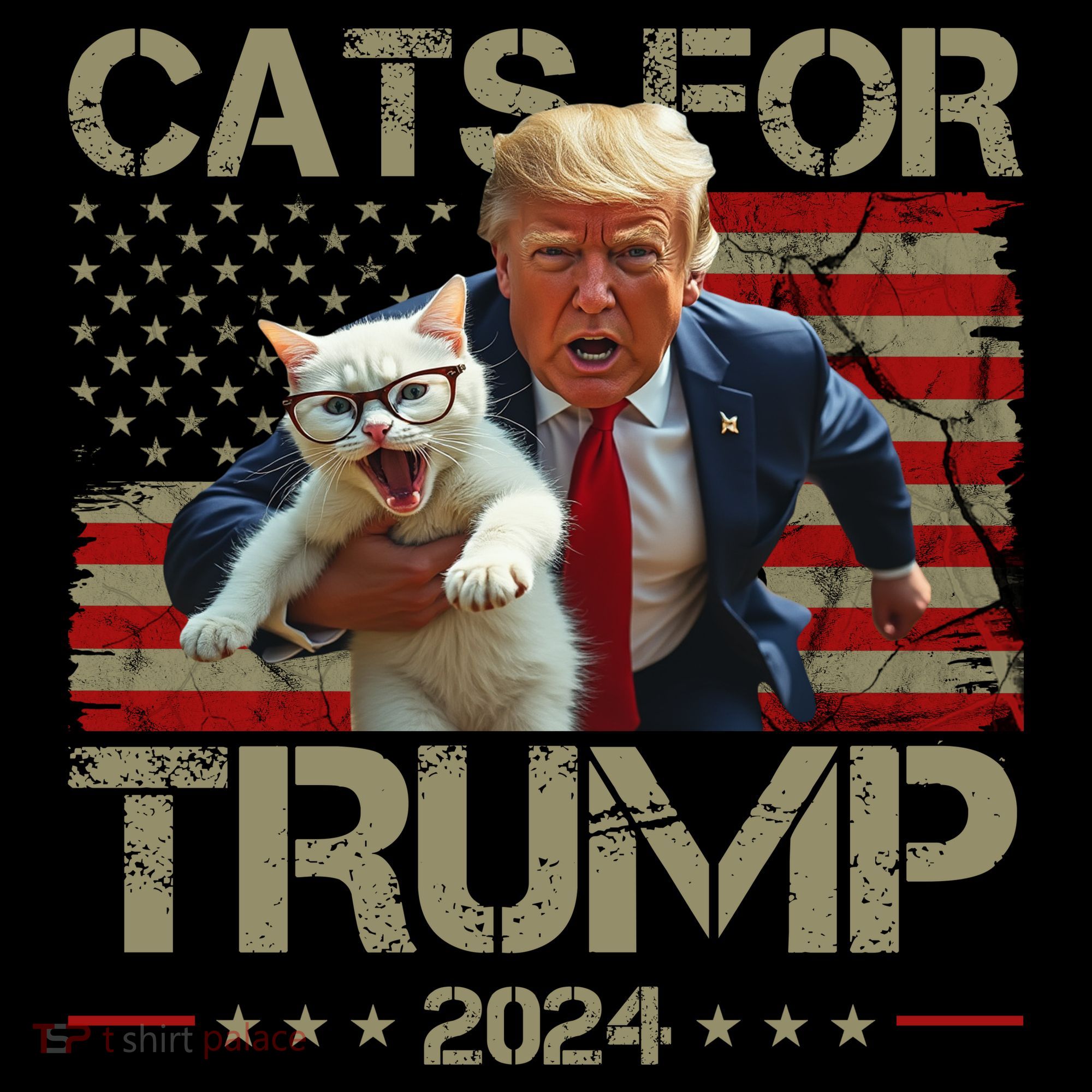 Cats For Trump 2024 Funny Vote Donald Trump Coffee Mug