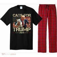 Cats For Trump 2024 Funny Vote Donald Trump Pajama Set thumb 0